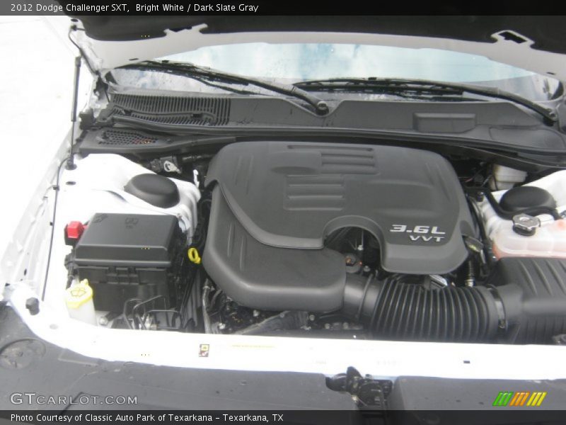 Bright White / Dark Slate Gray 2012 Dodge Challenger SXT