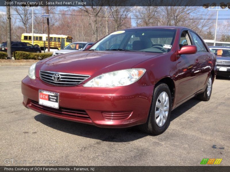 Salsa Red Pearl / Taupe 2006 Toyota Camry LE