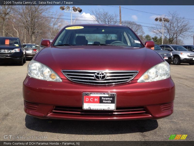 Salsa Red Pearl / Taupe 2006 Toyota Camry LE