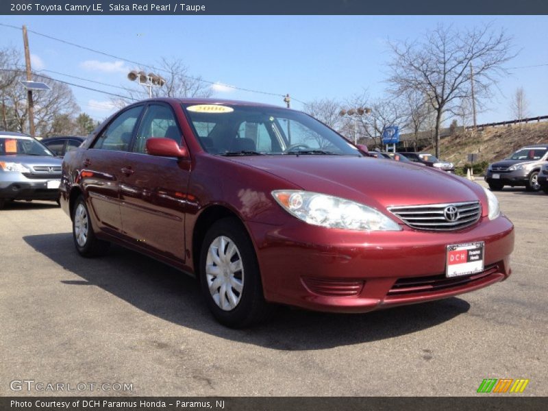 Salsa Red Pearl / Taupe 2006 Toyota Camry LE