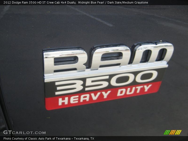 Midnight Blue Pearl / Dark Slate/Medium Graystone 2012 Dodge Ram 3500 HD ST Crew Cab 4x4 Dually