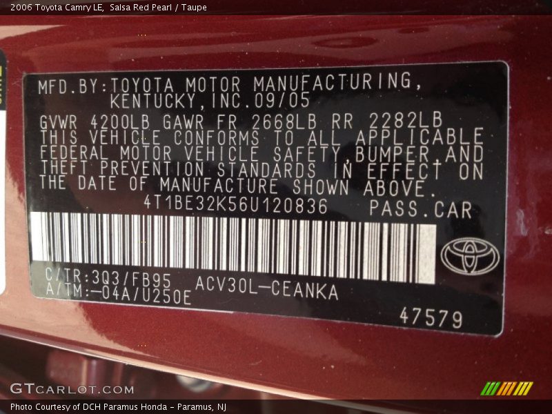 3Q3 - 2006 Toyota Camry LE