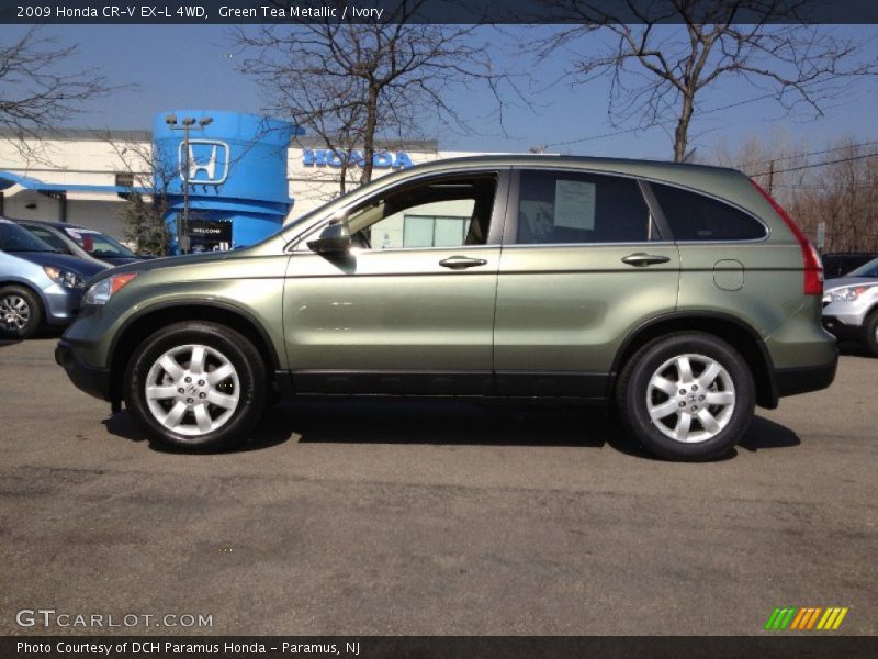 Green Tea Metallic / Ivory 2009 Honda CR-V EX-L 4WD