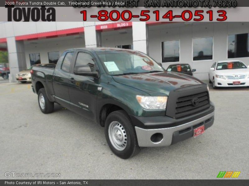 Timberland Green Mica / Beige 2008 Toyota Tundra Double Cab