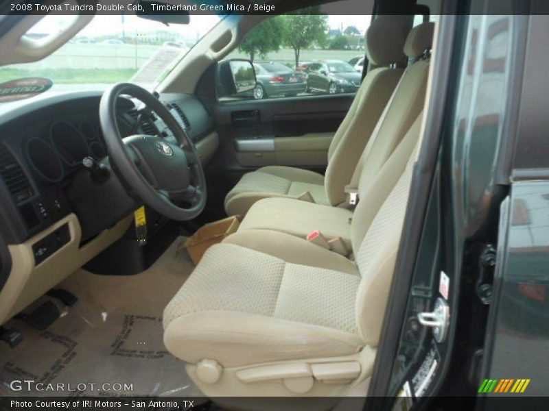 Timberland Green Mica / Beige 2008 Toyota Tundra Double Cab