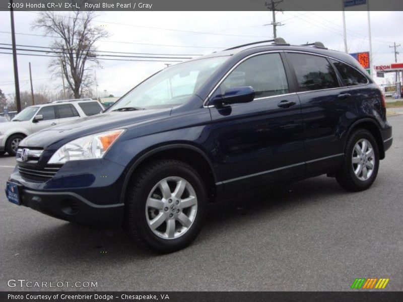 Royal Blue Pearl / Gray 2009 Honda CR-V EX-L