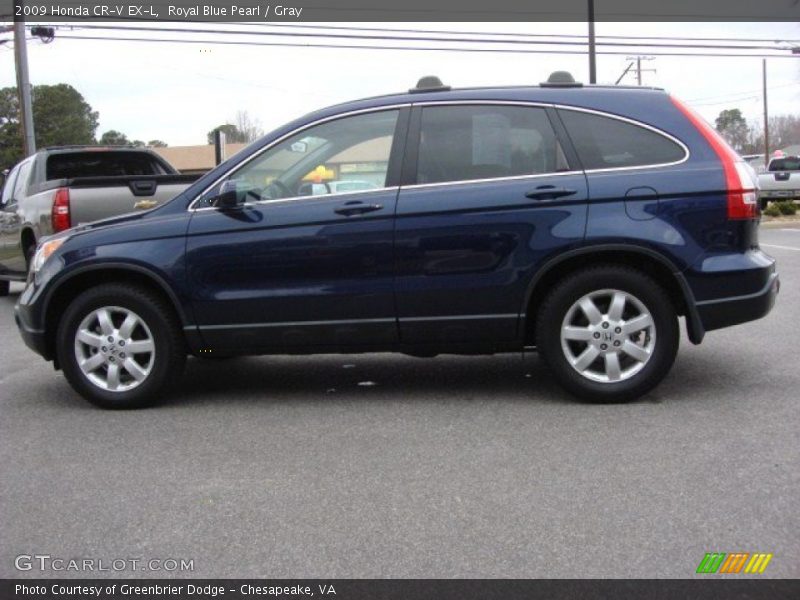 Royal Blue Pearl / Gray 2009 Honda CR-V EX-L