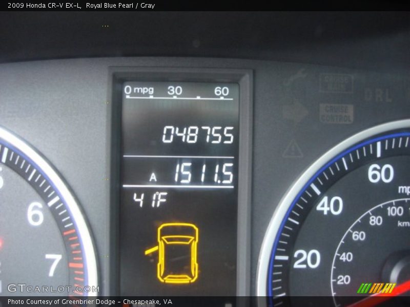 Royal Blue Pearl / Gray 2009 Honda CR-V EX-L