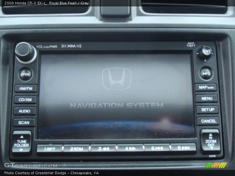 Royal Blue Pearl / Gray 2009 Honda CR-V EX-L