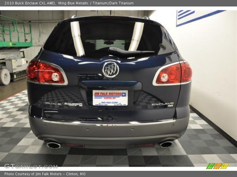 Ming Blue Metallic / Titanium/Dark Titanium 2010 Buick Enclave CXL AWD