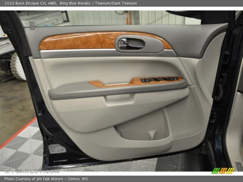 Ming Blue Metallic / Titanium/Dark Titanium 2010 Buick Enclave CXL AWD