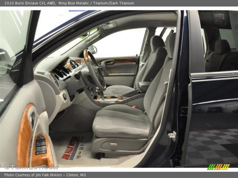 Ming Blue Metallic / Titanium/Dark Titanium 2010 Buick Enclave CXL AWD