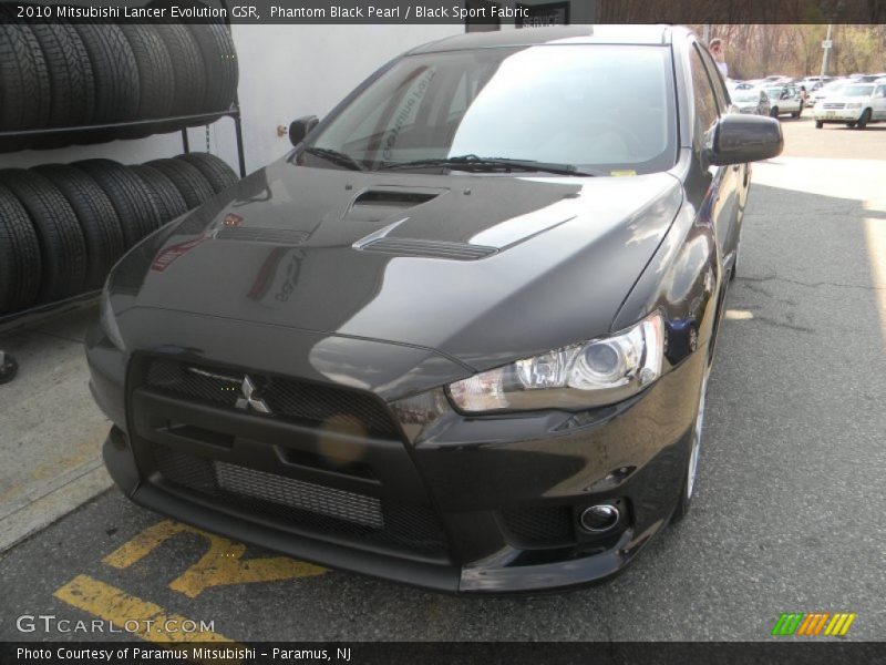 Phantom Black Pearl / Black Sport Fabric 2010 Mitsubishi Lancer Evolution GSR