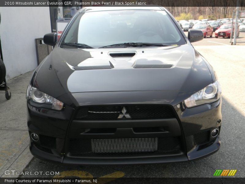 Phantom Black Pearl / Black Sport Fabric 2010 Mitsubishi Lancer Evolution GSR