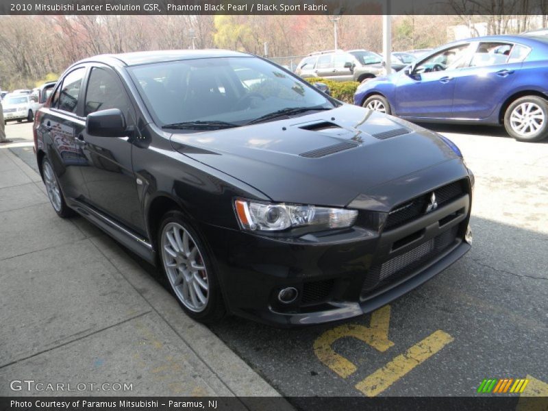 Phantom Black Pearl / Black Sport Fabric 2010 Mitsubishi Lancer Evolution GSR