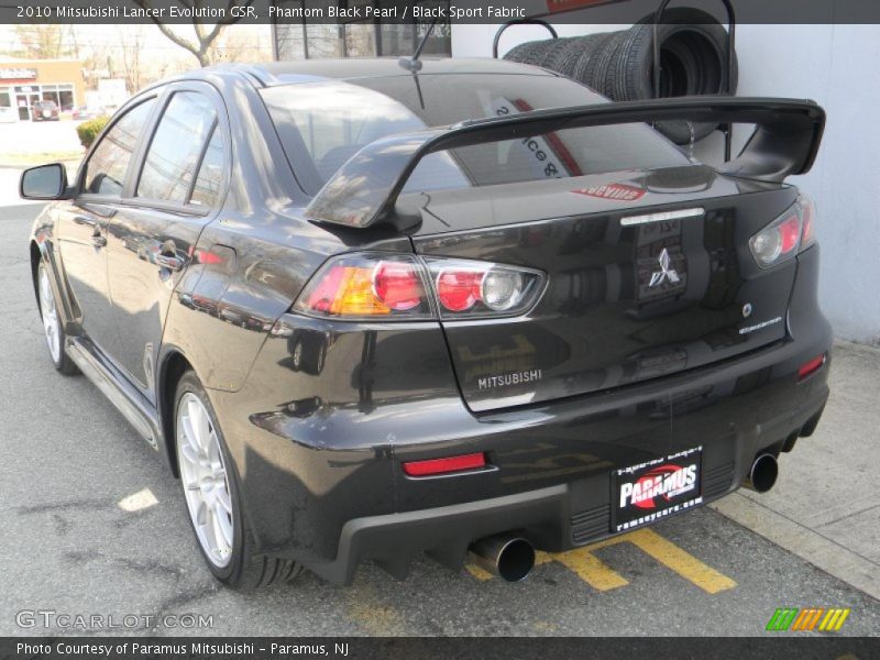 Phantom Black Pearl / Black Sport Fabric 2010 Mitsubishi Lancer Evolution GSR
