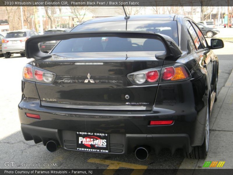 Phantom Black Pearl / Black Sport Fabric 2010 Mitsubishi Lancer Evolution GSR