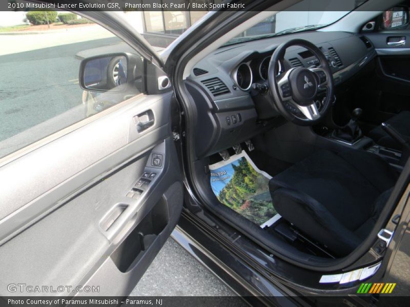 Phantom Black Pearl / Black Sport Fabric 2010 Mitsubishi Lancer Evolution GSR