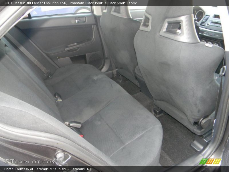 Phantom Black Pearl / Black Sport Fabric 2010 Mitsubishi Lancer Evolution GSR