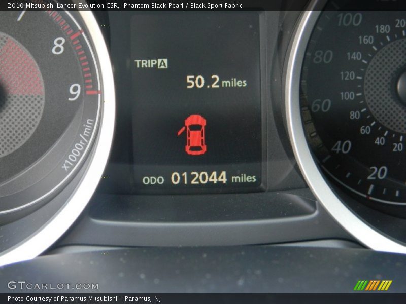 Phantom Black Pearl / Black Sport Fabric 2010 Mitsubishi Lancer Evolution GSR