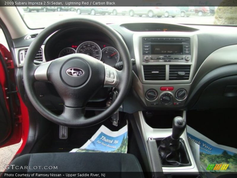 Lightning Red / Carbon Black 2009 Subaru Impreza 2.5i Sedan