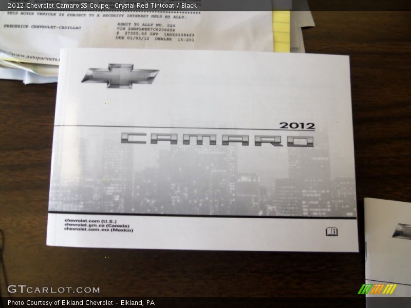 Books/Manuals of 2012 Camaro SS Coupe