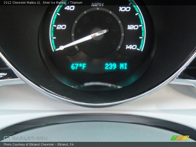 Silver Ice Metallic / Titanium 2012 Chevrolet Malibu LS