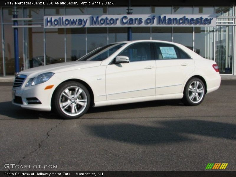 Arctic White / Black 2012 Mercedes-Benz E 350 4Matic Sedan