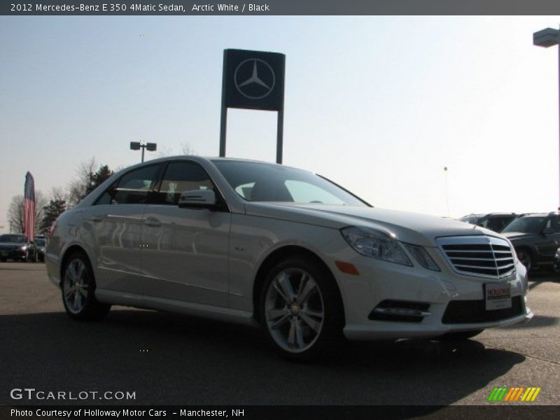 Arctic White / Black 2012 Mercedes-Benz E 350 4Matic Sedan