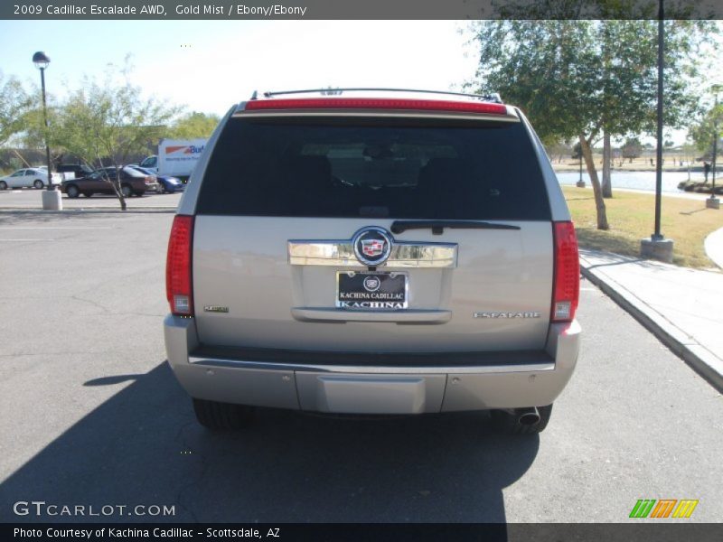 Gold Mist / Ebony/Ebony 2009 Cadillac Escalade AWD