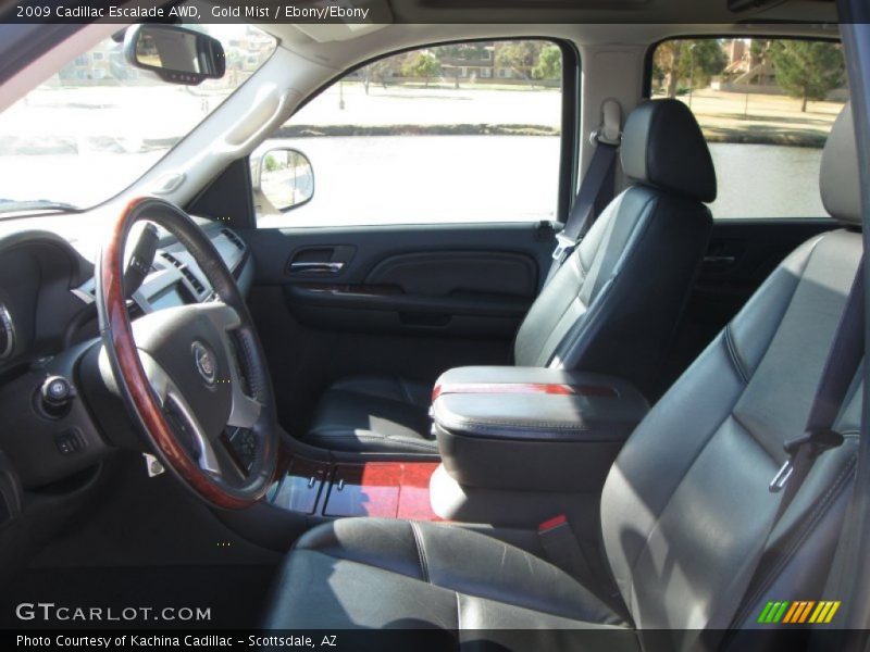 Gold Mist / Ebony/Ebony 2009 Cadillac Escalade AWD