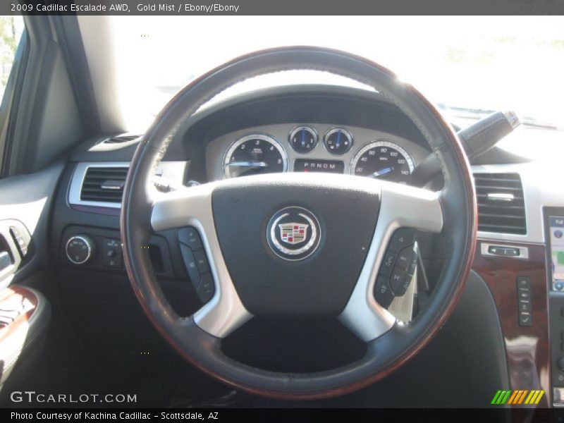 Gold Mist / Ebony/Ebony 2009 Cadillac Escalade AWD