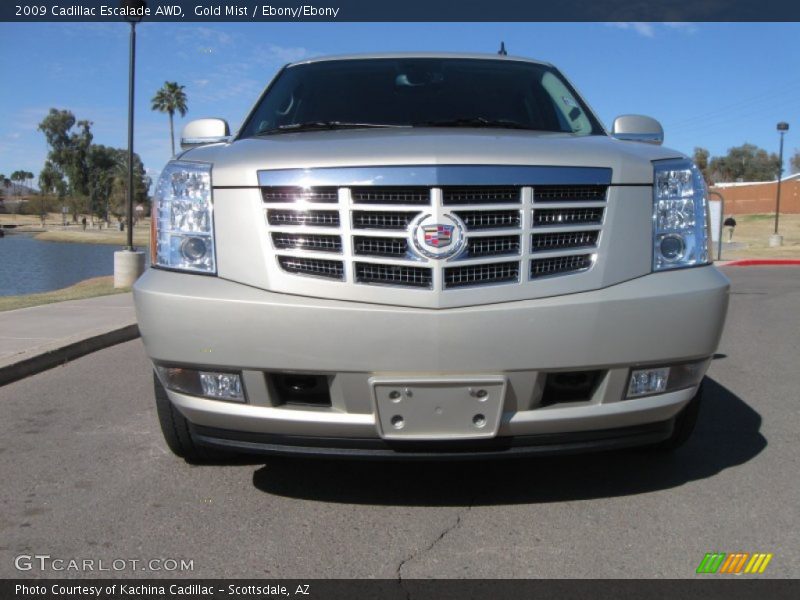 Gold Mist / Ebony/Ebony 2009 Cadillac Escalade AWD