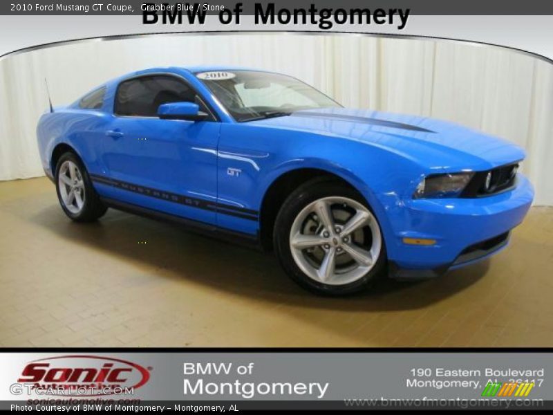 Grabber Blue / Stone 2010 Ford Mustang GT Coupe