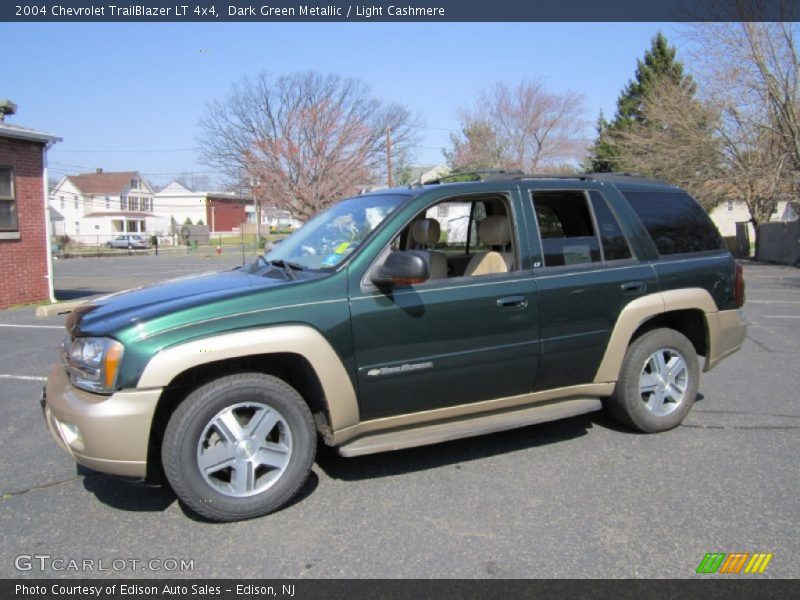Dark Green Metallic / Light Cashmere 2004 Chevrolet TrailBlazer LT 4x4