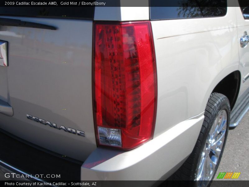 Gold Mist / Ebony/Ebony 2009 Cadillac Escalade AWD