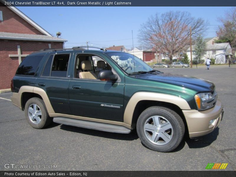 Dark Green Metallic / Light Cashmere 2004 Chevrolet TrailBlazer LT 4x4