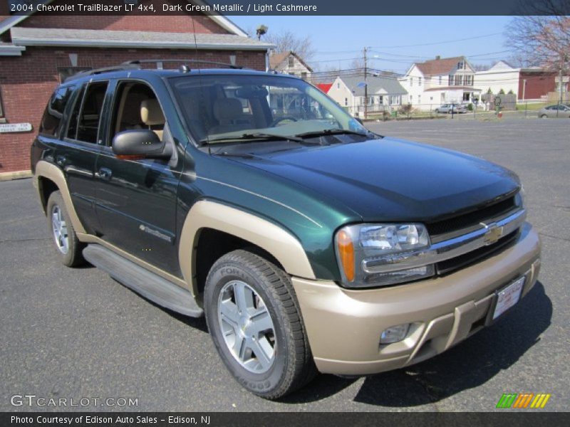Dark Green Metallic / Light Cashmere 2004 Chevrolet TrailBlazer LT 4x4