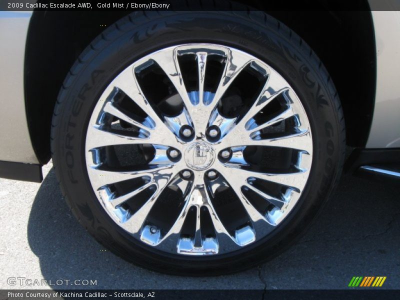 Gold Mist / Ebony/Ebony 2009 Cadillac Escalade AWD
