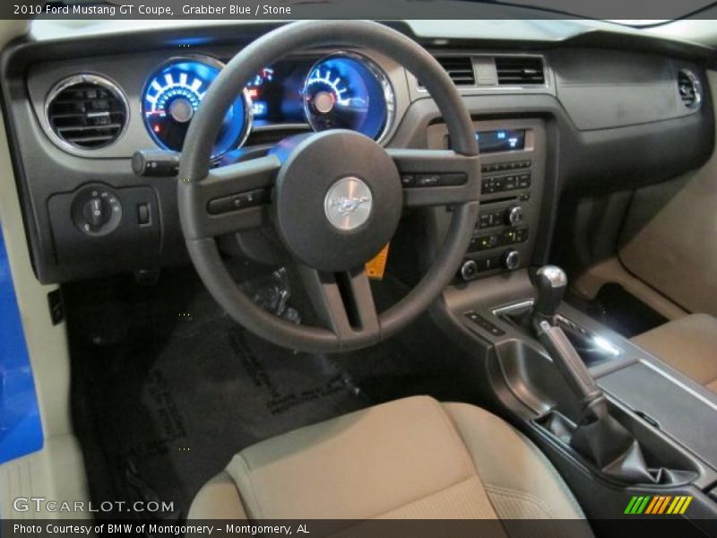 Grabber Blue / Stone 2010 Ford Mustang GT Coupe