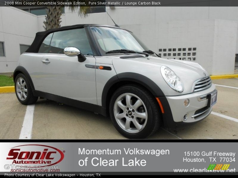 Pure Silver Metallic / Lounge Carbon Black 2008 Mini Cooper Convertible Sidewalk Edition