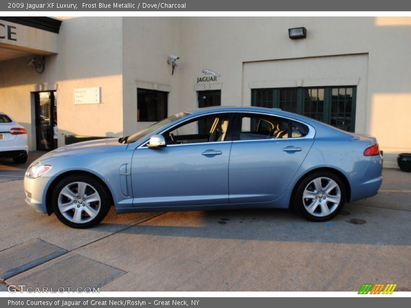 Frost Blue Metallic / Dove/Charcoal 2009 Jaguar XF Luxury