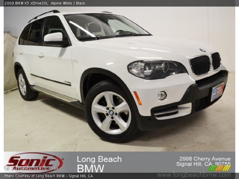 Alpine White / Black 2009 BMW X5 xDrive30i