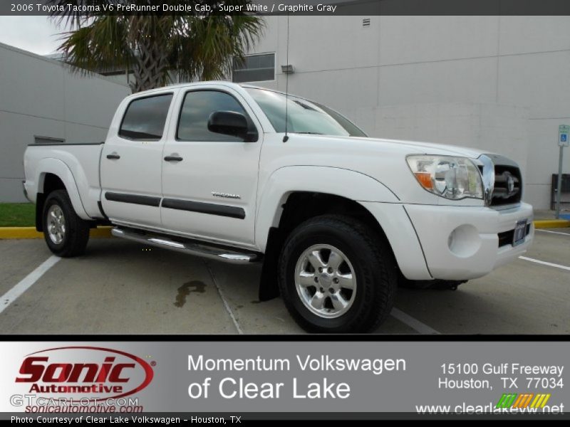 Super White / Graphite Gray 2006 Toyota Tacoma V6 PreRunner Double Cab