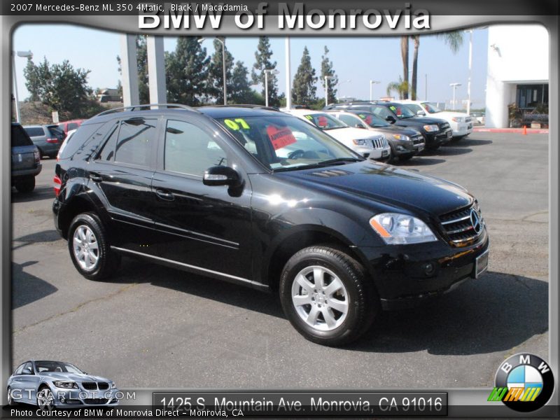 Black / Macadamia 2007 Mercedes-Benz ML 350 4Matic