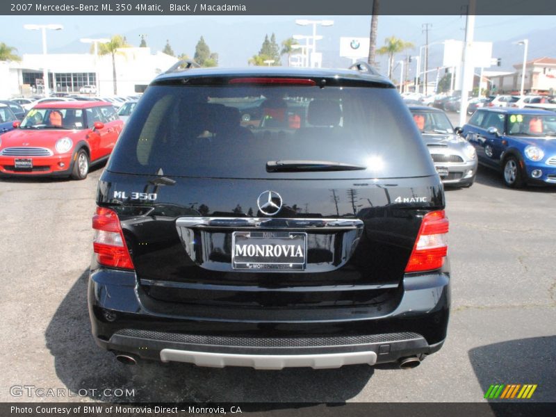 Black / Macadamia 2007 Mercedes-Benz ML 350 4Matic
