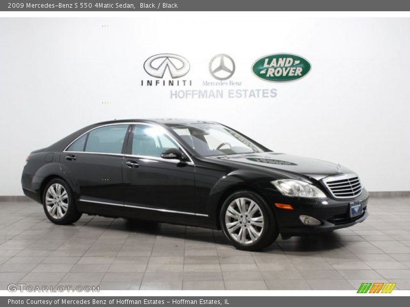 Black / Black 2009 Mercedes-Benz S 550 4Matic Sedan