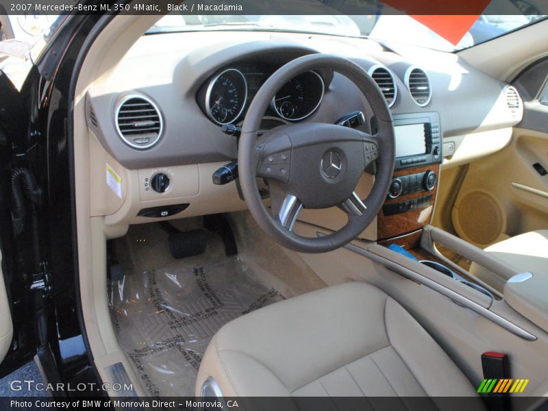 Black / Macadamia 2007 Mercedes-Benz ML 350 4Matic