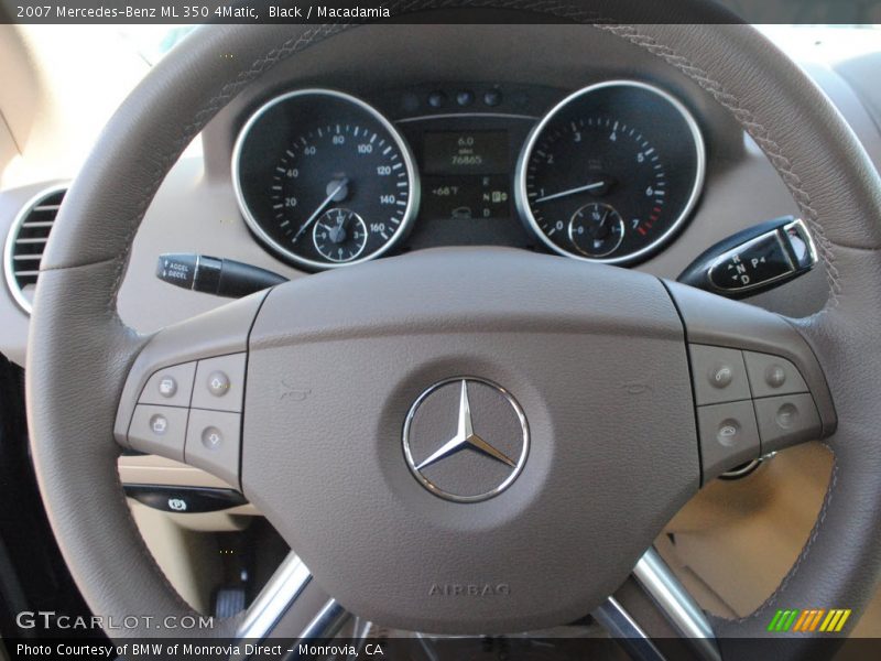 Black / Macadamia 2007 Mercedes-Benz ML 350 4Matic
