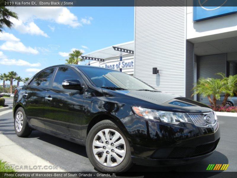 Ebony Black / Stone 2010 Kia Forte EX